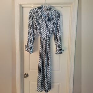 NWOT H&M Shirt Waist Dress with Self-Tie Belt - Size L